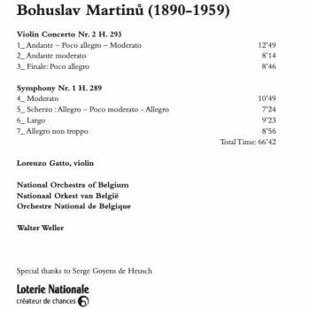 CD Bohuslav Martinů: Violin Concerto No. 2 & Symphony No. 1 325770