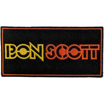 Merch Bon Scott: Standard Woven Patch Logo Bon Scott