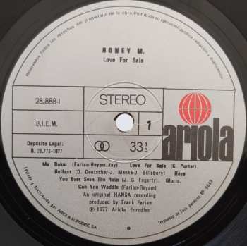 LP Boney M.: Love For Sale 543144