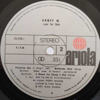 LP Boney M.: Love For Sale 543144