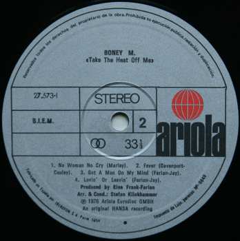 LP Boney M.: Take The Heat Off Me 543304