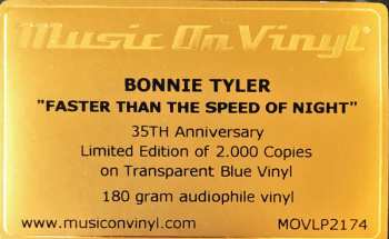 LP Bonnie Tyler: Faster Than The Speed Of Night LTD | NUM | CLR 12289