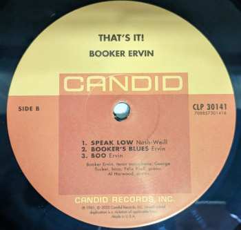 LP Booker Ervin: That's It! 462477