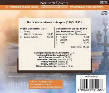 CD Boris Arapov: Violin Concerto; Concerto For Violin, Piano, & Percussion 292996