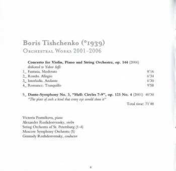 CD Boris Tishchenko: Concerto for Violin, Piano & String Orchestra, Dante-Symphony No. 3 "Hell: Circles 7-9" 304913