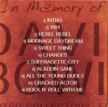 CD David Bowie: In Memory Of David Bowie 436941