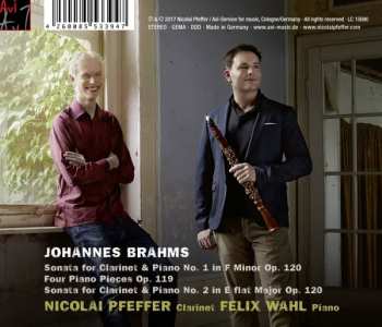 CD Johannes Brahms: Clarinet Sonatas & Piano Pieces 397156
