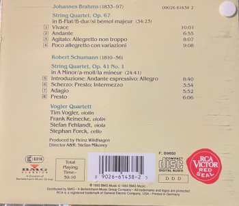 CD Robert Schumann: String Quartet, Op. 67;  String Quartet, Op. 41, No.1 