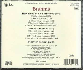 CD Johannes Brahms: Sonata In F Minor Op.5 / Four Ballades Op.10 428792