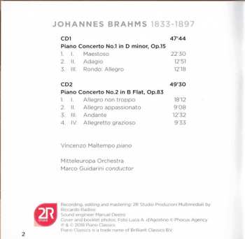 2CD Johannes Brahms: Piano Concertos 1 & 2 397463