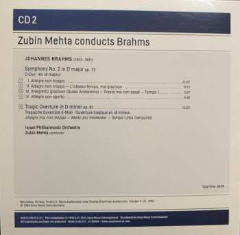 4CD/Caja Johannes Brahms: Zubin Mehta Conducts Brahms (Symphonies Nos. 1-4 • Tragic Overture • Haydn Variations)