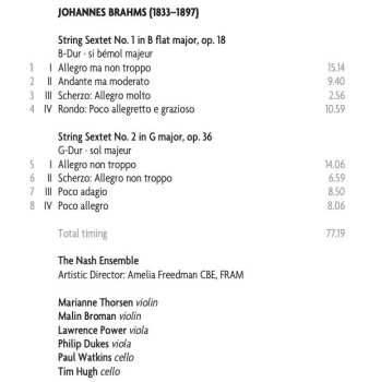 CD Johannes Brahms: The String Sextets 540509