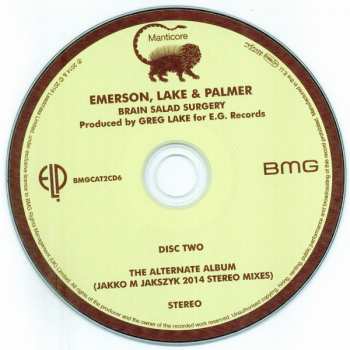2CD Emerson, Lake & Palmer: Brain Salad Surgery DLX 5728