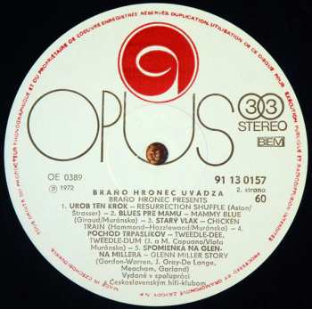 LP Braňo Hronec: Braňo Hronec Uvádza • Presents