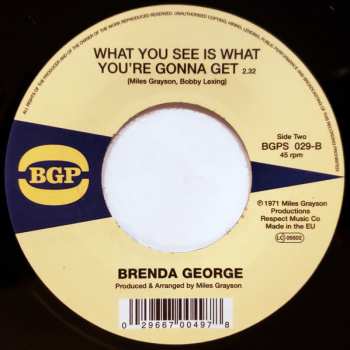 SP Brenda George: I Can't Stand It (I Can't Take It No More) / What You See Is What You're Gonna Get 309940