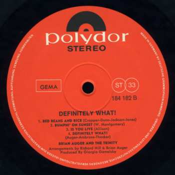 LP Brian Auger & The Trinity: Definitely What!..