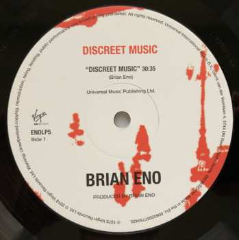 LP Brian Eno: Discreet Music 9859