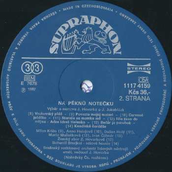LP Brněnský Rozhlasový Orchestr Lidových Nástrojů: Na Pěknú Notečku