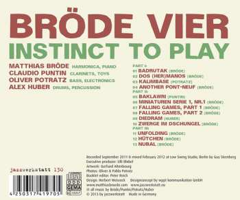 CD Bröde Vier: Instinct To Play 297207