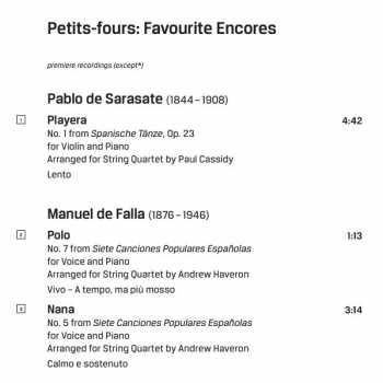 CD Brodsky Quartet: Petits-Fours Favourite Encores 326601
