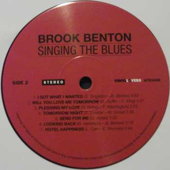 LP Brook Benton: Lie To Me - Brook Benton Singing The Blues LTD 61297