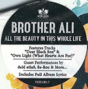 CD Brother Ali: All The Beauty In This Whole Life 276044