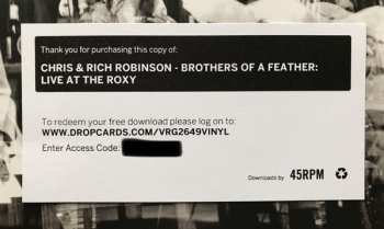 2LP Brothers Of A Feather: Live At The Roxy 62993