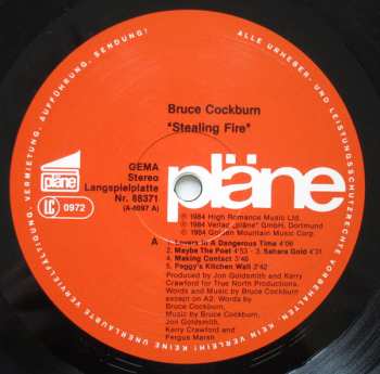 LP Bruce Cockburn: Stealing Fire 451828