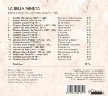 CD Bruce Dickey: La Bella Minuta (Florid Songs For Cornetto Around 1600) 121573