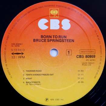 LP Bruce Springsteen: Born To Run