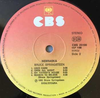 LP Bruce Springsteen: Nebraska 444560