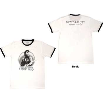 Merch Bruce Springsteen: Bruce Springsteen Unisex Ringer T-shirt: Nyc (back Print) (medium) M