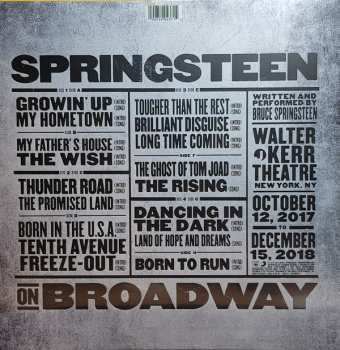 4LP Bruce Springsteen: Springsteen On Broadway 26216