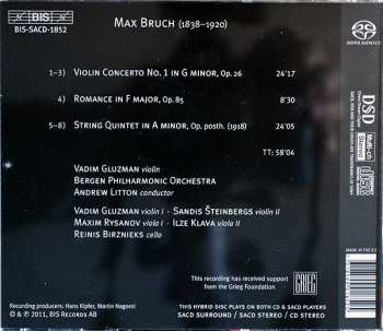 SACD Max Bruch: Violin Concerto · Romance · String Quintet In A Minor 403929