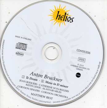 CD Anton Bruckner: Te Deum • Mass In D Minor 432530