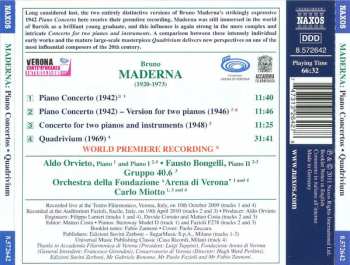 CD Bruno Maderna: Piano Concertos - Quadrivium 261738