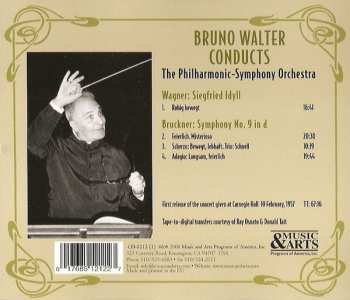 CD Bruno Walter: Siegfried Idyll / Symphony No. 9 (First Release Of The Concert Given At Carnegie Hall 10 February 1957) 436067