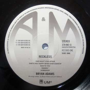 2LP Bryan Adams: Reckless 29779