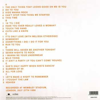3LP Bryan Adams: Wembley 1996 Live  LTD | NUM | CLR 84701
