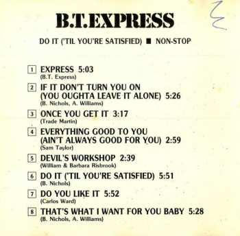CD B.T. Express: Do It ('Til You're Satisfied) * Non-Stop
