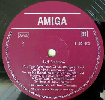 LP Bud Freeman's All Star Orchestra: Bud Freeman 157807