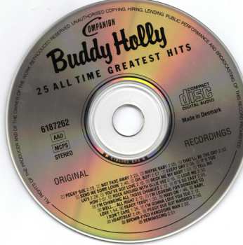 CD Buddy Holly: Buddy Holly 25 All Time Greatest Hits