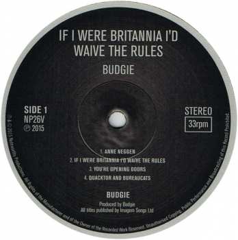 LP Budgie: If I Were Brittania I'd Waive The Rules 58295