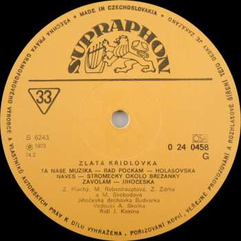 EP Budvarka: Zlatá Křídlovka 1971 399941