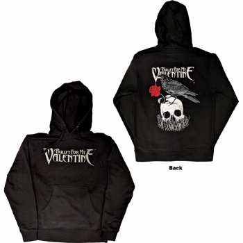 Merch Bullet For My Valentine: Bullet For My Valentine Unisex Pullover Hoodie: Logo & Raven (back Print) (large) L