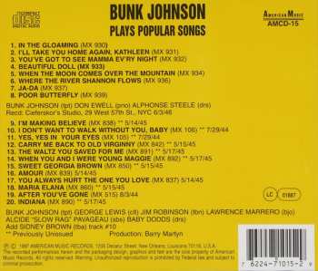 CD Bunk Johnson: Plays Popular Songs 419520