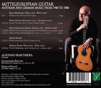 CD Alessandro Baccini: Mitteleuropean Guitar (Austrian And German Music From 1940 To 1980)