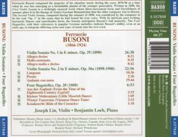CD Ferruccio Busoni: Violin Sonatas / Four Bagatelles 465826