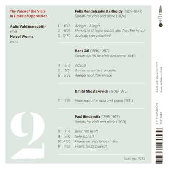 CD Marcel Worms: The Voice Of The Viola In Times Of Oppression 2  