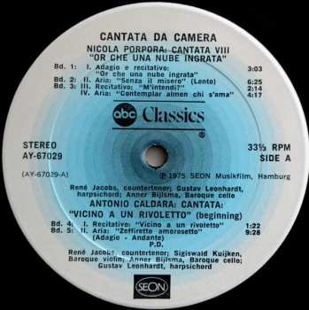 CD Georg Friedrich Händel: Cantata Da Camera